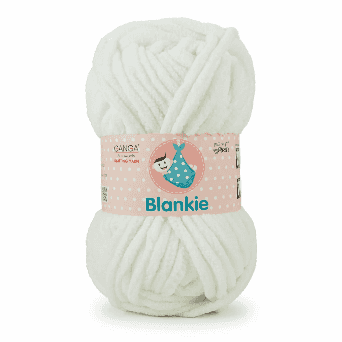 Ganga Velvet Blankie - White