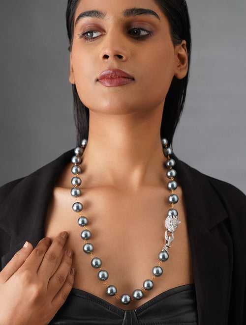 SINGLE LINE SHELL PEARL NECKLACE