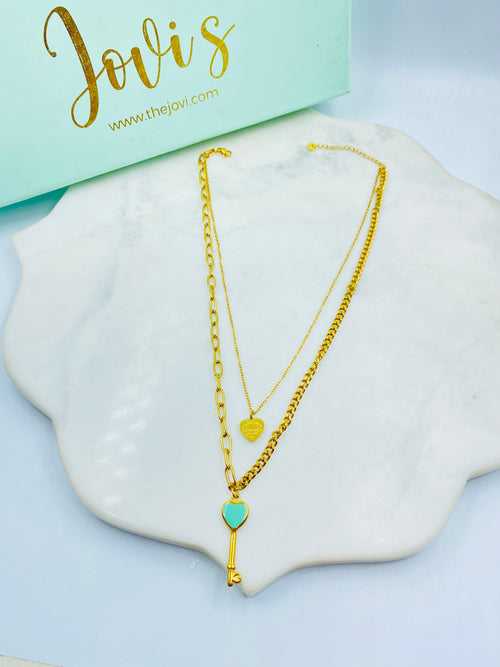 Tiffany Double Line Gold Plated Necklace