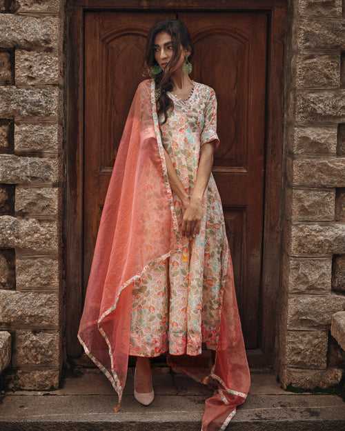 Paatang Floral Printed Anarkali Set