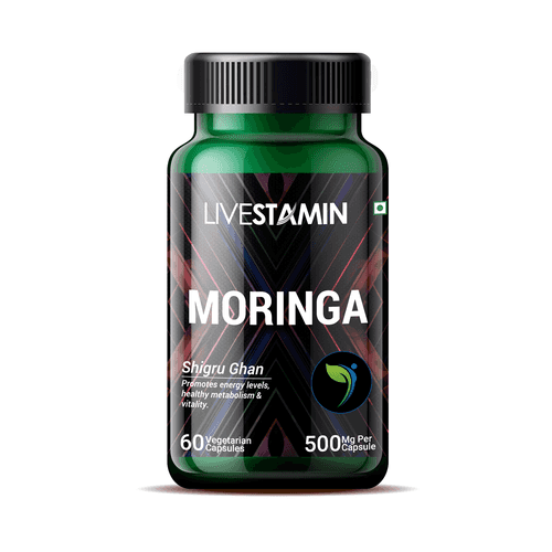 Livestamin Moringa Leaf Extract 500 mg - 60 Vegetarian Capsules