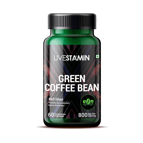 Livestamin Green Coffee Bean Extract 800 mg Serving (50% GCA) Coffea Arabica Weight Management Supplement - 60 Vegetarian Capsules