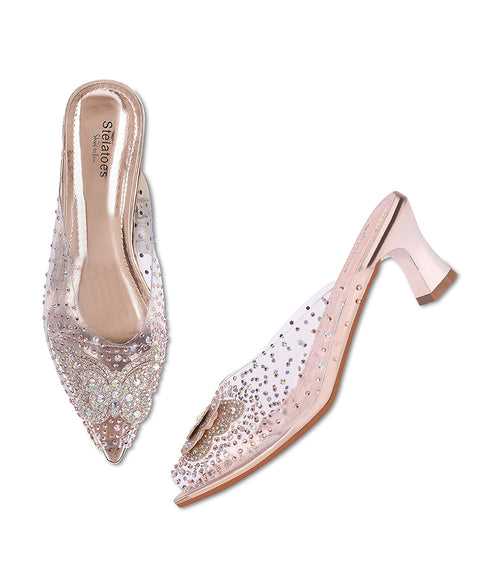 Women Champagne Wedding Peep Toes