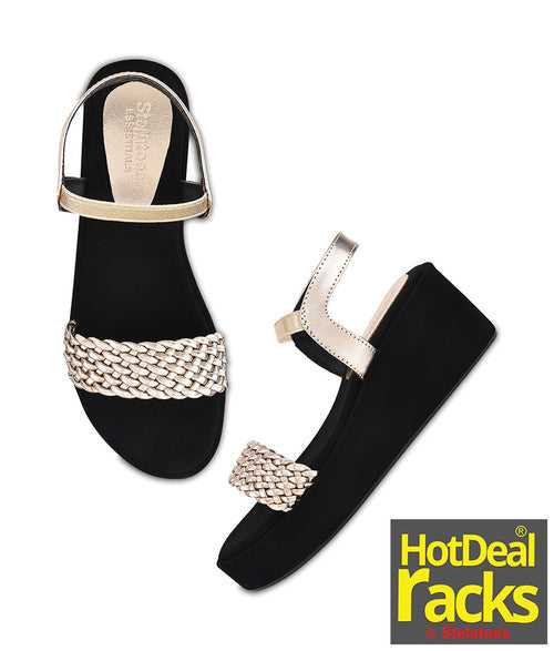 Women Gold Casual Sandals