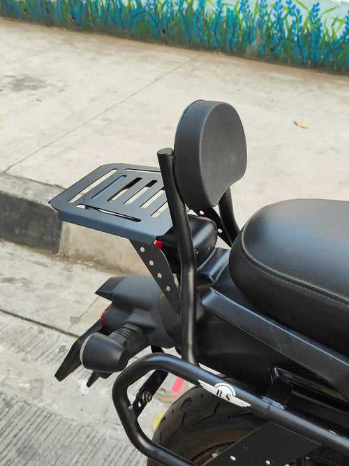 Harley X440 Backrest with Carrier (Stainless Steel) Black