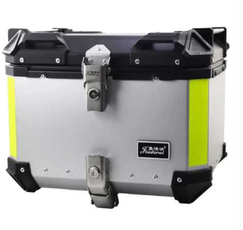Jdr 55 litres aluminium top box with backrest - Silver