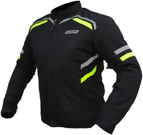 Bison Raptor  Jacket - Black with Neon (Level 2 with Chest Padding)