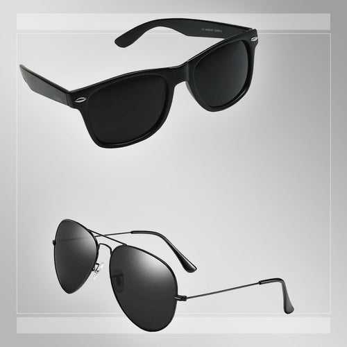 Pack of 2 sunglasses combo (Aviator & Fiber sunglasses)