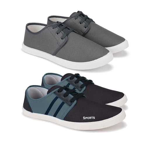 Stylish Fancy Canvas Sneakers Walking Shoes For Men