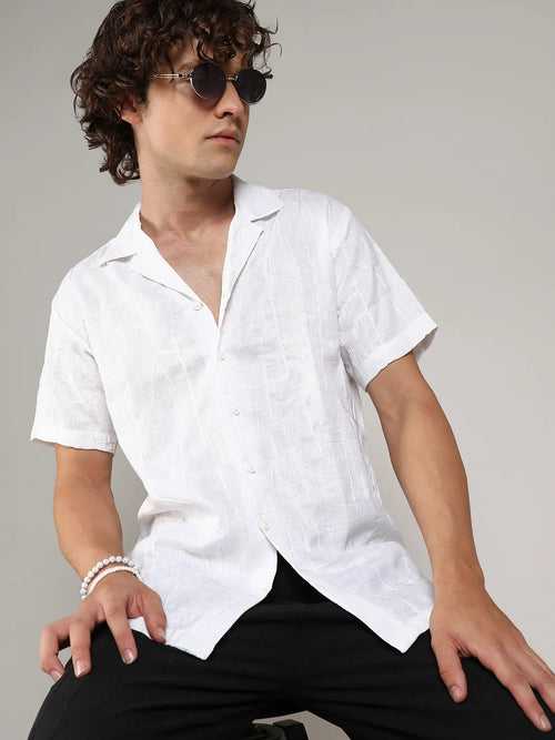 Embroidered Heathered Shirt