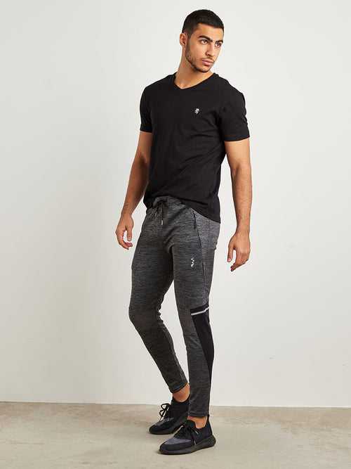 Black Solid Trackpant