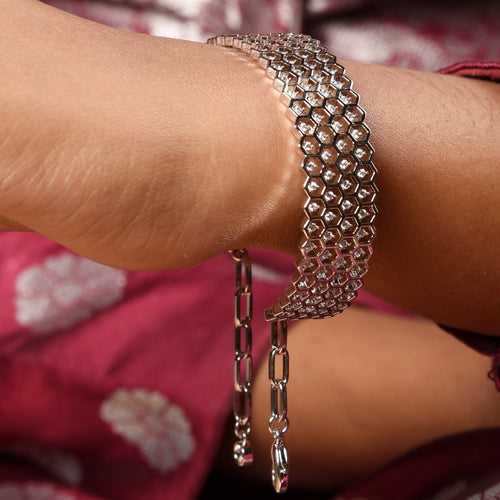 A Master piece Silver Kada Bracelet