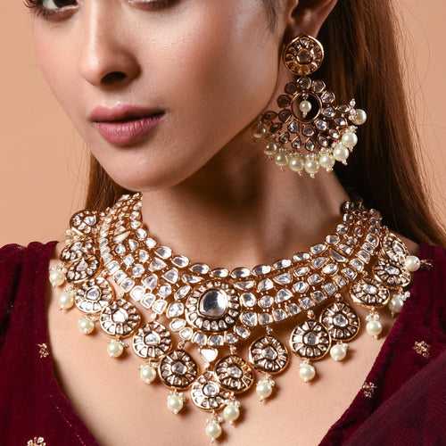 Bridal polki set in Gold Plating