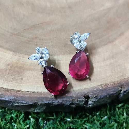 Red Drop Earrings