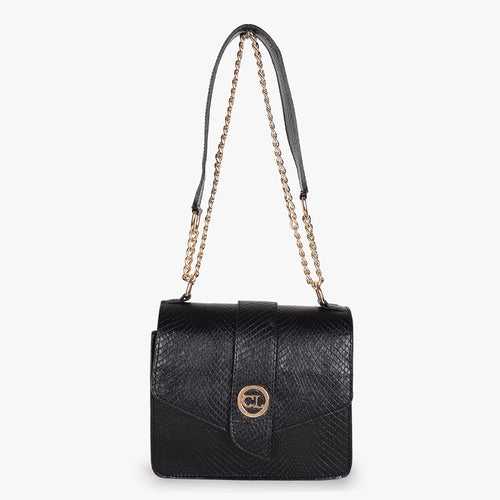 Women Snake Textured Sling Bag