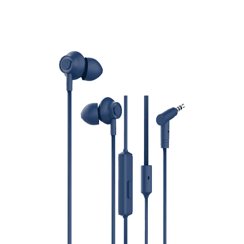 EM10 Wired Earphone with Advanced Noise Cancellation Mic (Blue)