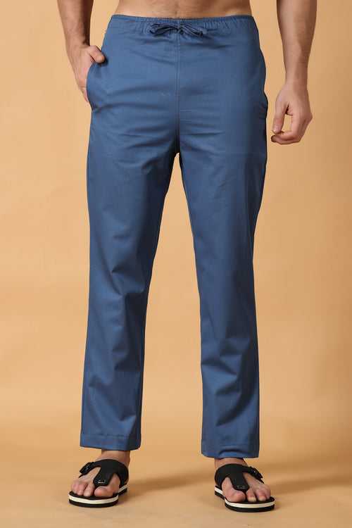 Persian Blue Cotton Pant Pajama