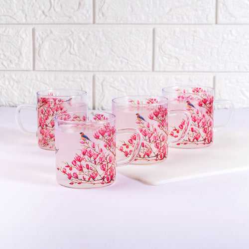 Pink Magnolias Tea cups - Set of 4 and 6