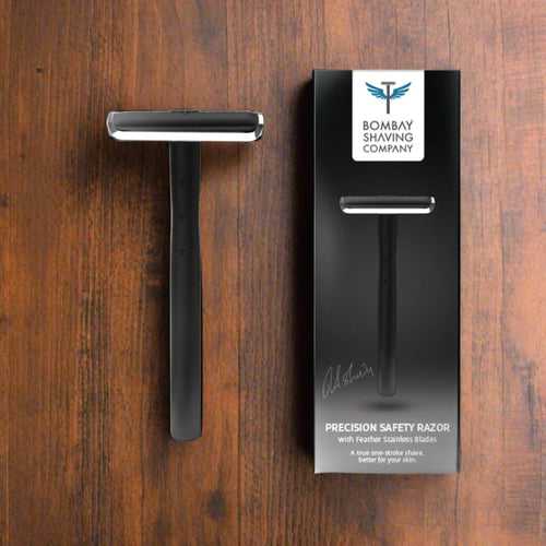 Black Metal Precision Safety Razor for Men