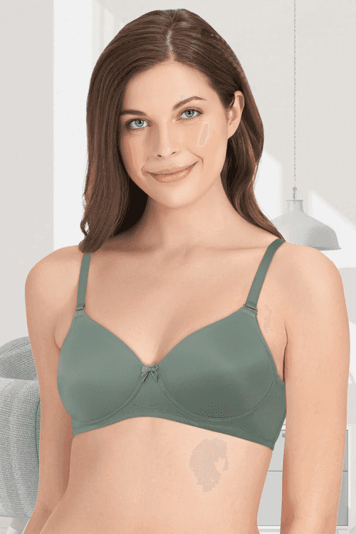 Amante Smooth Charm Padded Non Wired Full Cover T-Shirt Bra (Cedar) Style# BRA10606