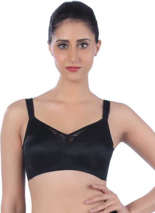 Triumph Minimizer Non Padded Non Wired Full Cover T-Shirt Bra with Wide Straps (04-Black) Style# 100I526
