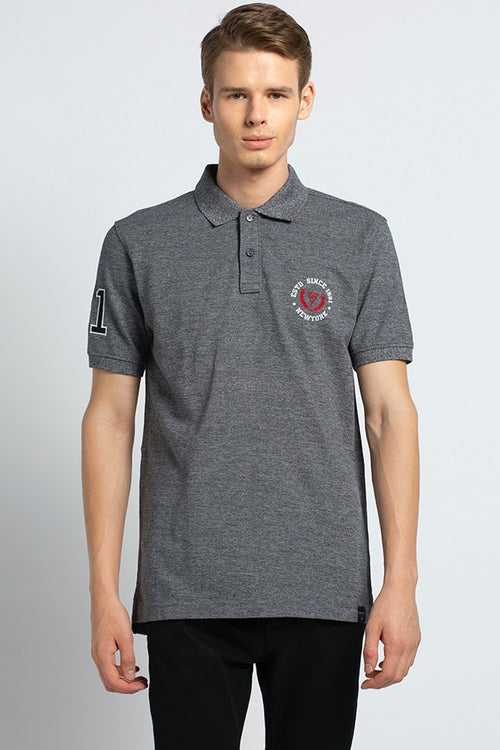 Vanheusen Men's Modern Polo T-Shirt (Charcoal) Style# 70017