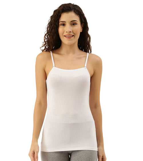 Enamor Women's Detachable Straps Camisole (White) Style# E007