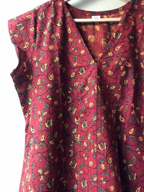 Handblock printed kurta