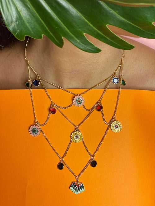 Multiflower Statement Necklace