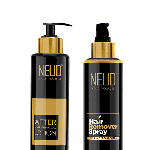 NEUD Combo Hair Remover Spray (100 ml) and After-Hair-Removal Lotion (100 gm) for Skin Care in Men & Women