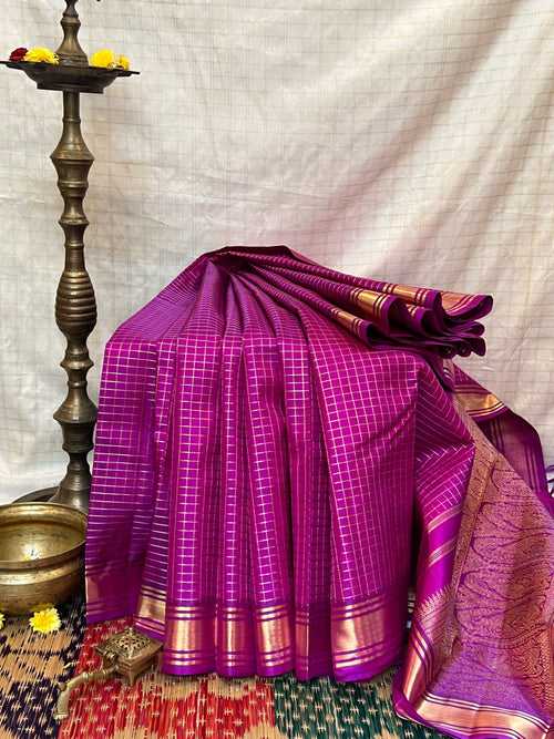 Kalashetra revival purple / kanjipuram silk
