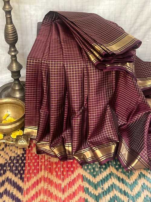 Kalashetra revival dark paaku/ kanjipuram silk