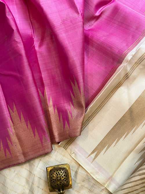 Pink 8 kol - kanjipuram silk