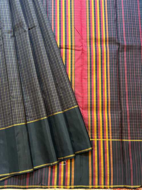 Black checks - Arani silk