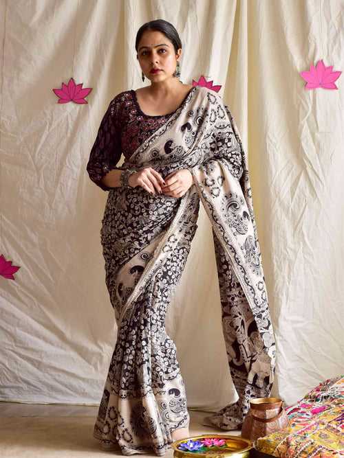 Mehek - kalamkari printed saree