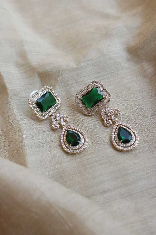 AD Emerald Droplet Earrings