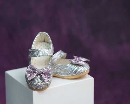 Elise Gold-Silver Swarovski Shoe