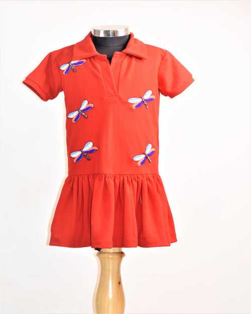 Nora Red Polo Dress