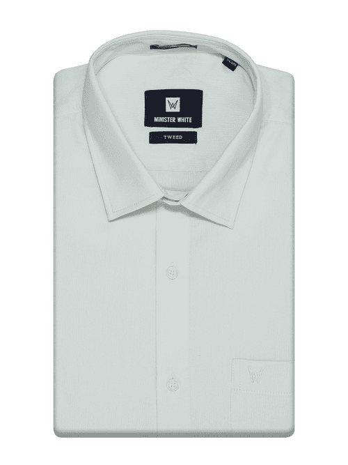Mens Cotton Mint Colour Striped Regular Fit Shirt Tweed