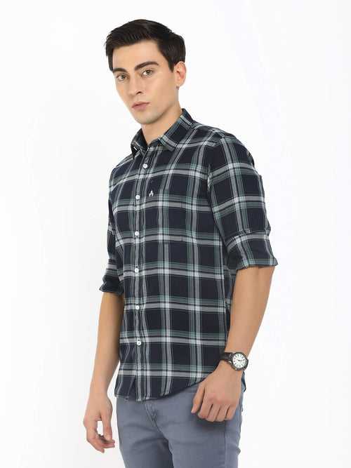 Men Black Checks Casual Shirt (GBMNR 3009)