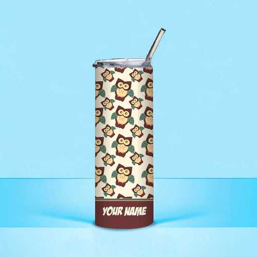 Nutcase Coffee Insulated Tumbler with Metal Straw - Personalized Stainless Steel Travel Mug 600ml