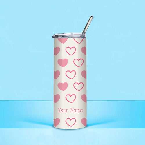 Nutcase Hot and Cold Tumblers for Drink - Personalized Stainless Steel Travel Mug with Metal Straw 600ml