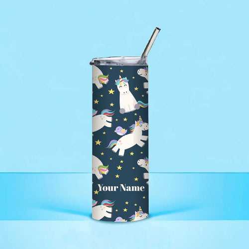 Nutcase Personalized Stainless Coffee Tumbler with Metal Straw - Insulated Travel Mug 600ml