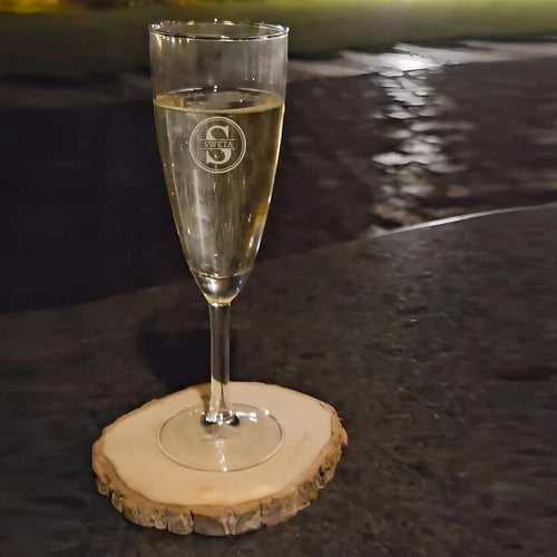 Engraved Champagne Glasses with Name - Personalized Flute Glassware
