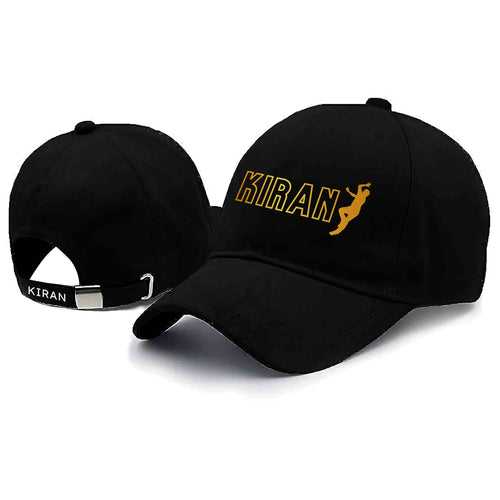 Nutcase Cap in Black - Customized  Name On Black Cap - Cricket