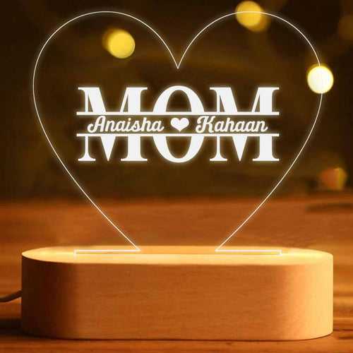 Personalized LED Lamp for Mom Gift Ideas - Heart