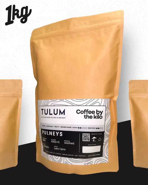 Pulneys 1 Kg | Dark & Fruity | 100% Organic Coffee| Coffee by the Kilo