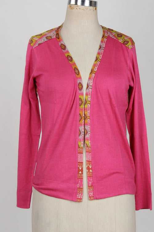 FUSCHIA CONTEMPORARY CASHMERE SILK SWEATER