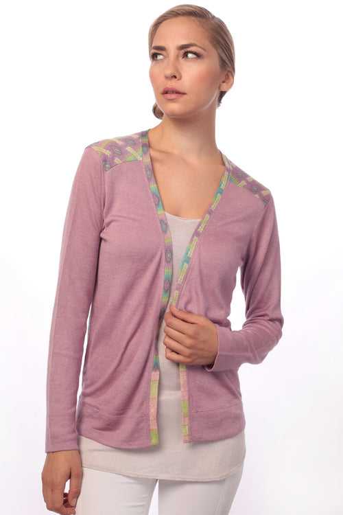 MAUVE CONTEMPORARY CASHMERE SILK SWEATER