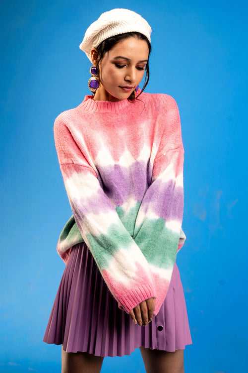 Tie dye Fuzzy Sweater